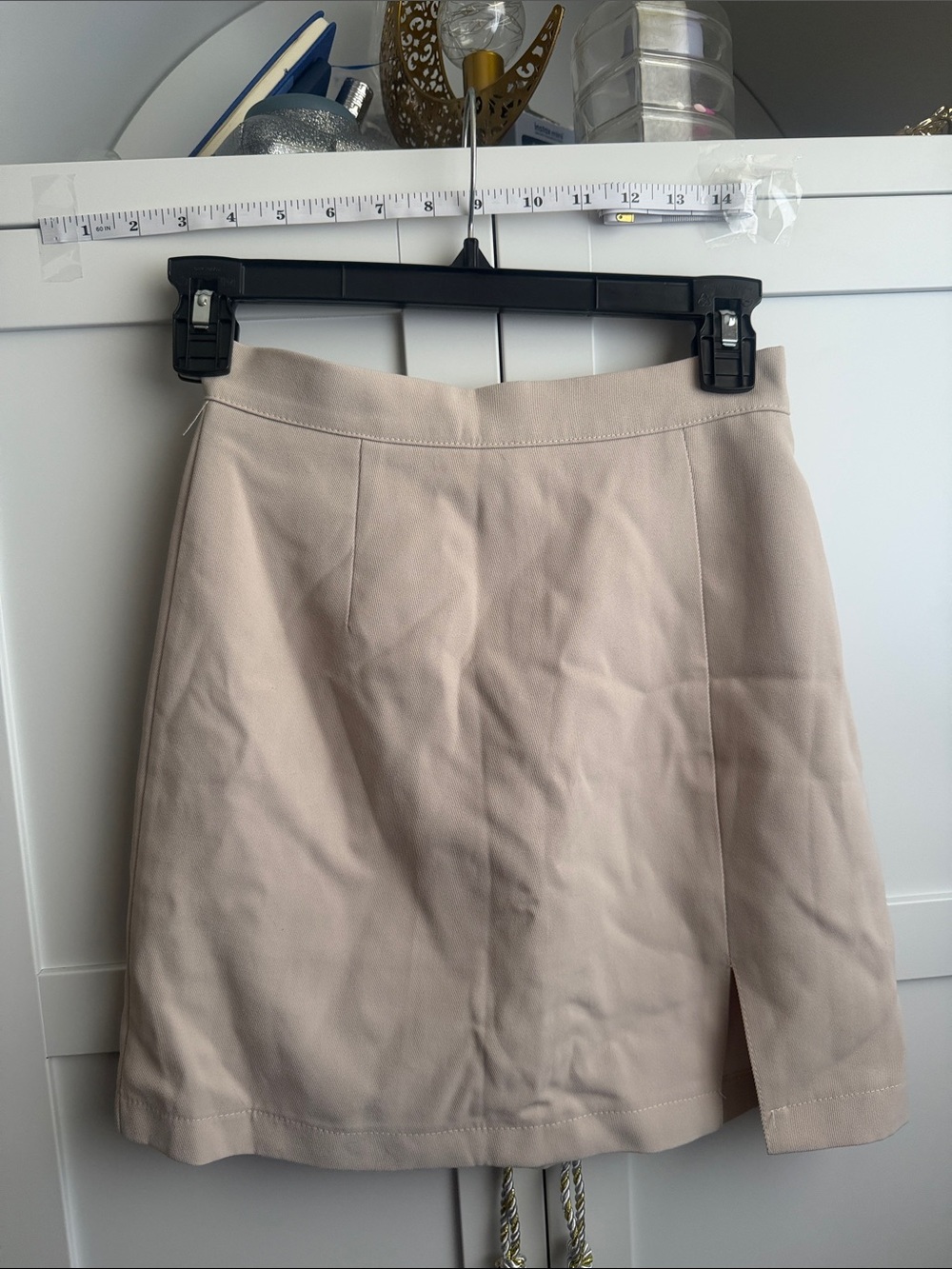 Women's Cream A-Line Mini Skirt